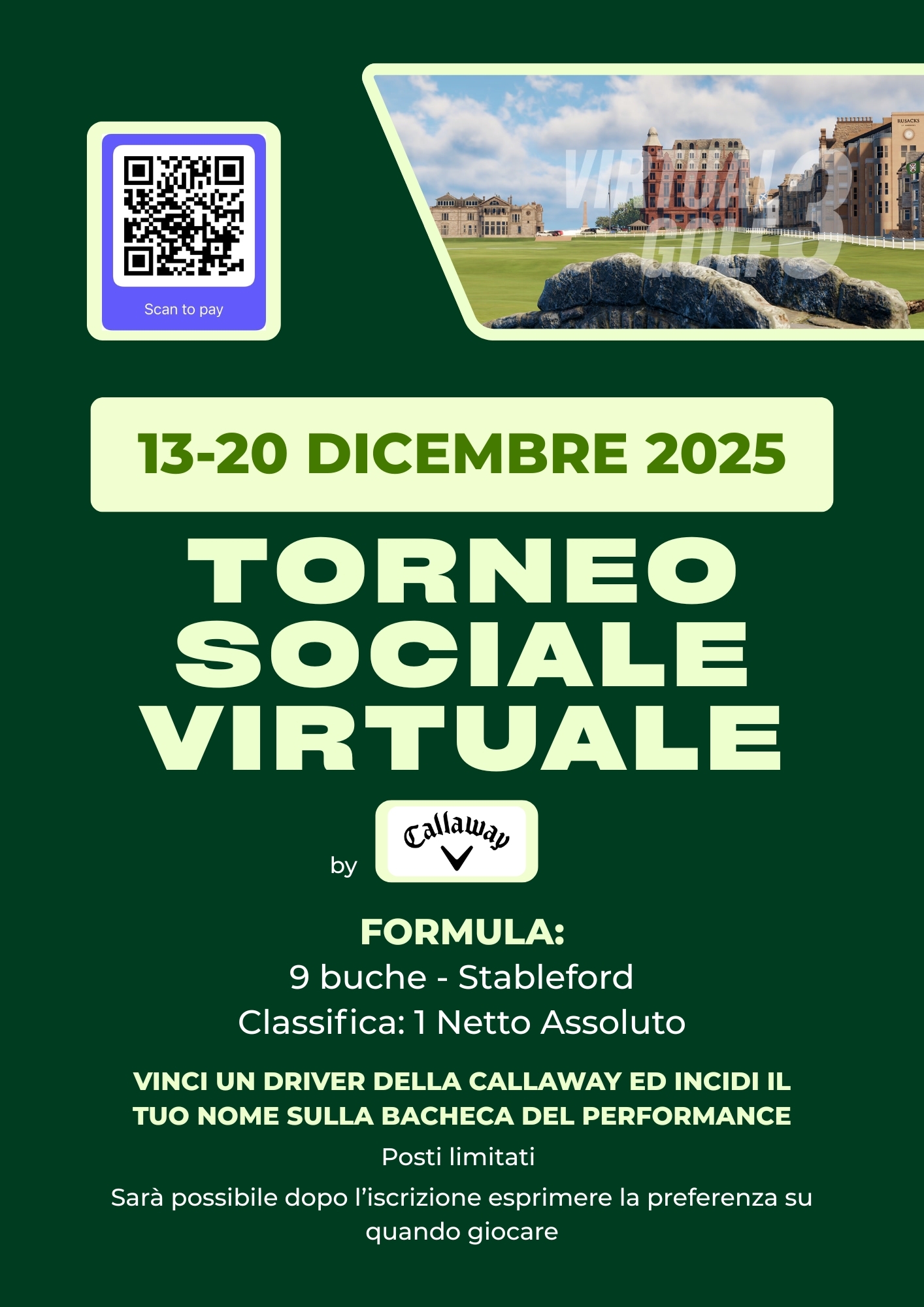 flyer stampa golf virtuale