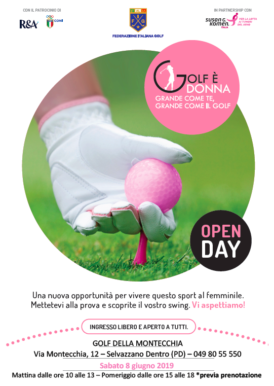 Locandina Golf donna open day