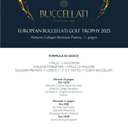 SAVE THE DATE! EUROPEAN BUCCELLATI GOLF TROPHY 2025...ELEGANZA IN MOVIMENTO