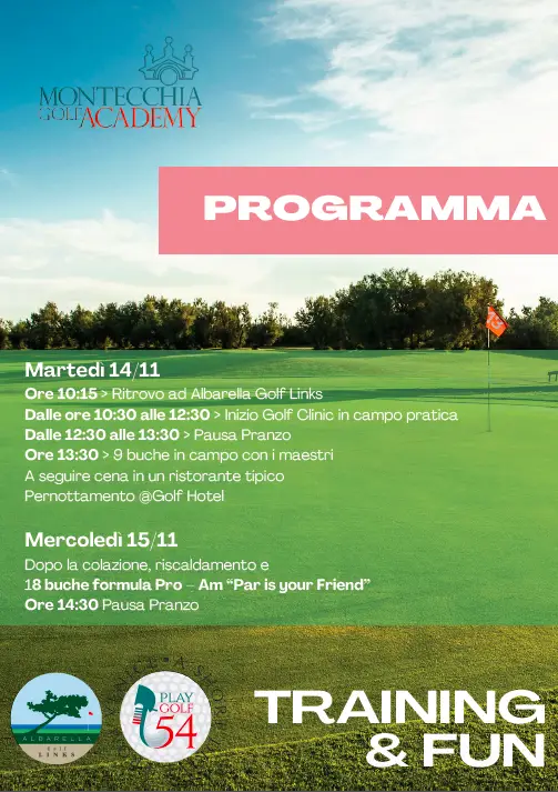 Programma Golf Clinic Albarella 