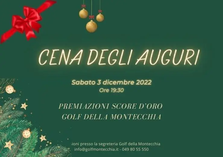 CENA DEGLI AUGURI SABATO 3 DICEMBRE