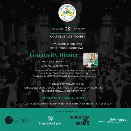 LONGEVITY DINNER Venerdì 28 giugno 